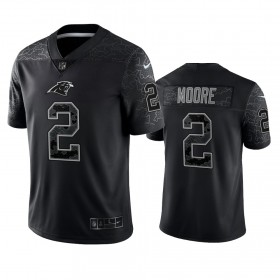 Camiseta Hombre NFL Carolina Panthers D.J. Moore 2 Negro Reflective Limited